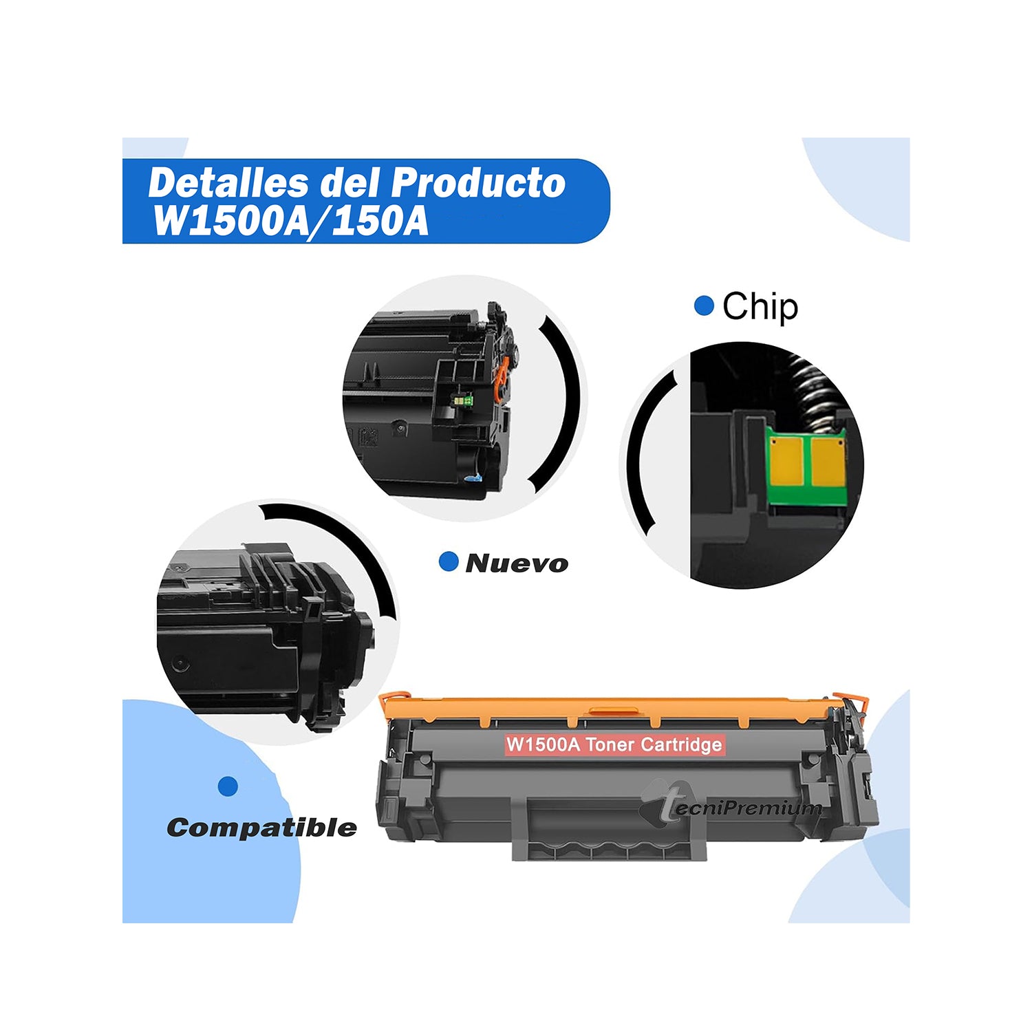 Toner Compatible Con W1500a 150a M111 M111w M141 Con Chip