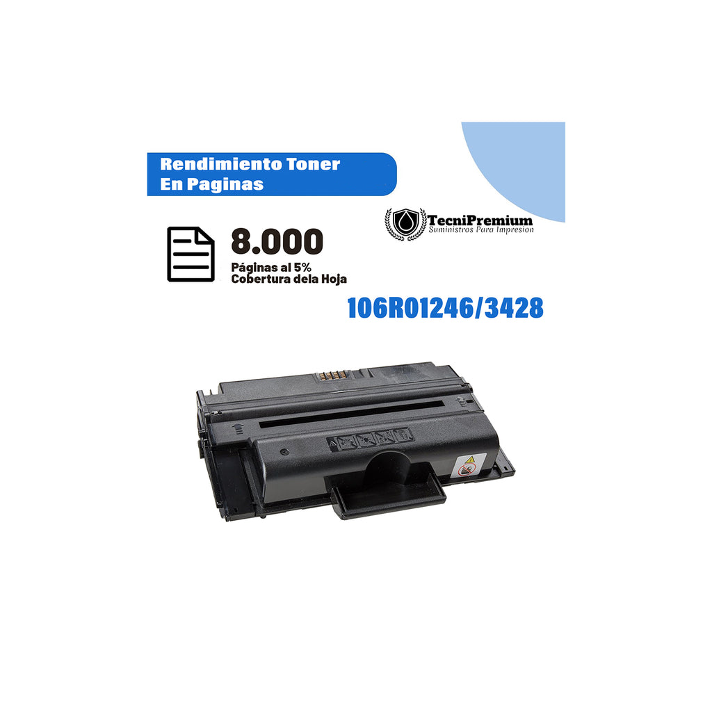Toner Laser Negro 106r01246 Genérico Para Xerox Phaser 3428