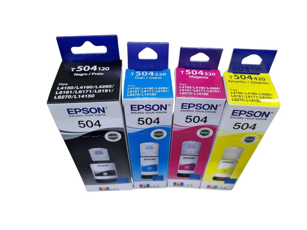 Tintas Epson Originales 504 Impre L4150 L4160 L4260 L6161 L6171