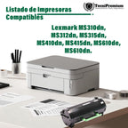 Toner Genérico Para Lexmark MS310dn, MS312dn, MS315dn, MS410dn, MS415dn, MS610de, MS610dn.