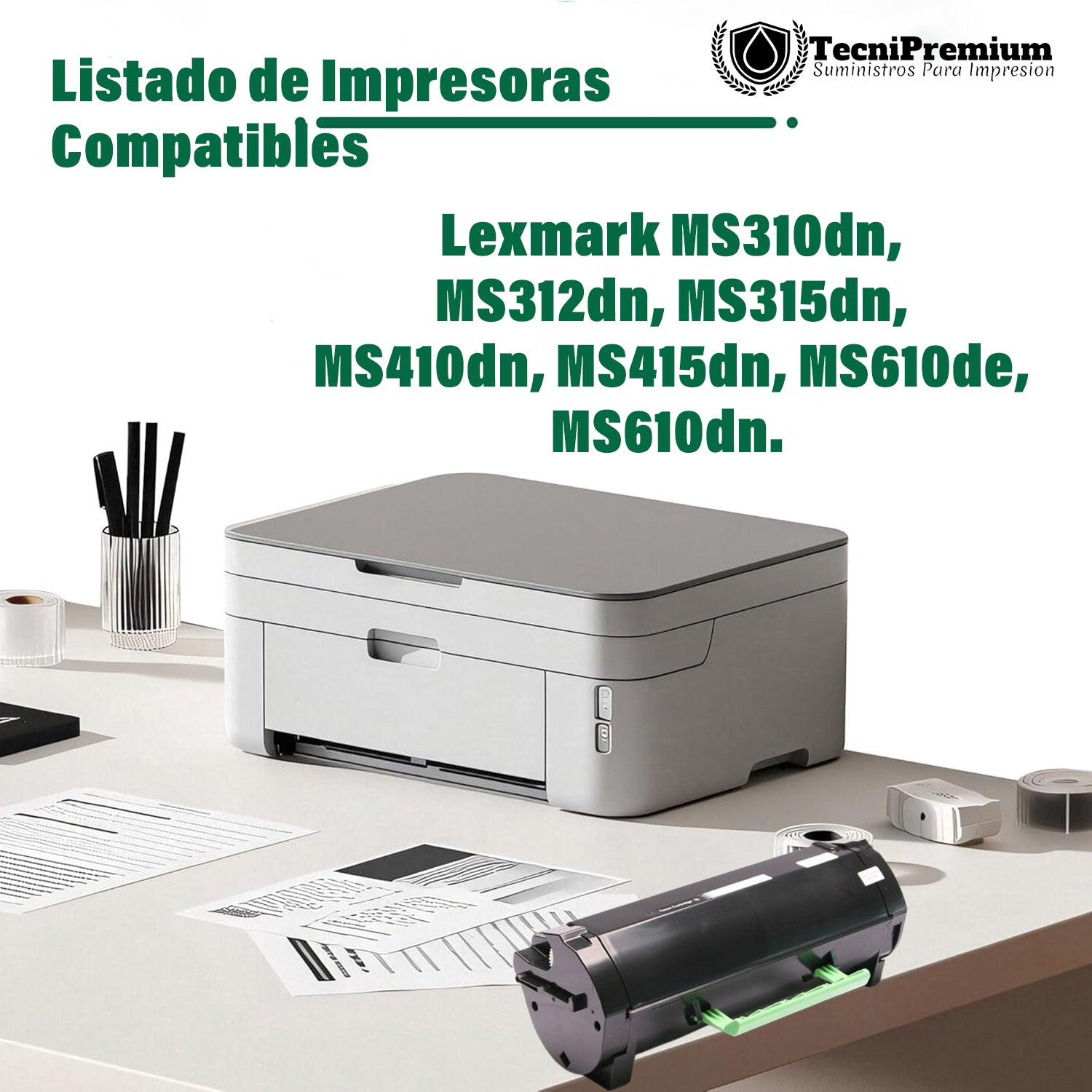 Toner Genérico Para Lexmark MS310dn, MS312dn, MS315dn, MS410dn, MS415dn, MS610de, MS610dn.