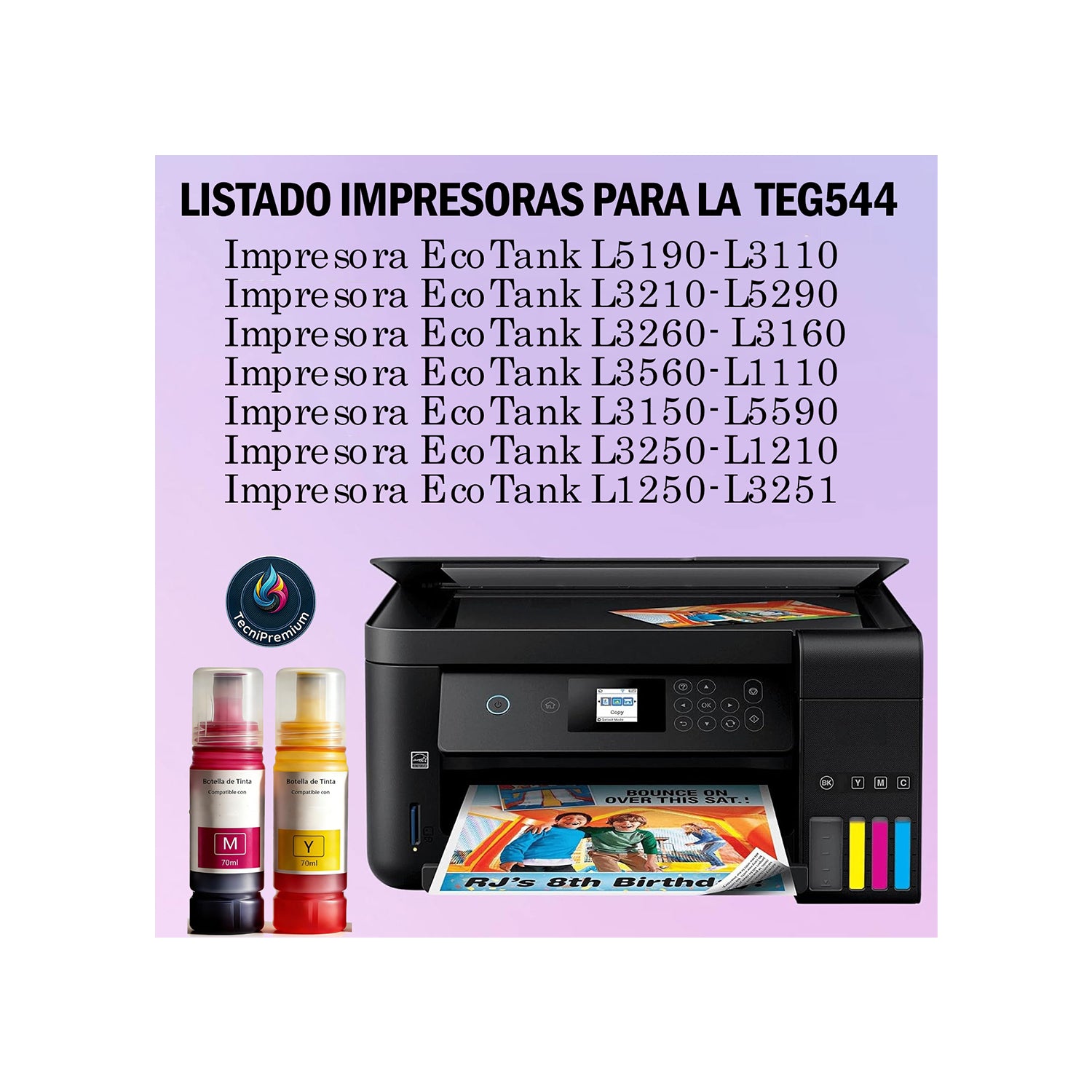 Tinta Kit 4 Colores Epson Original T544