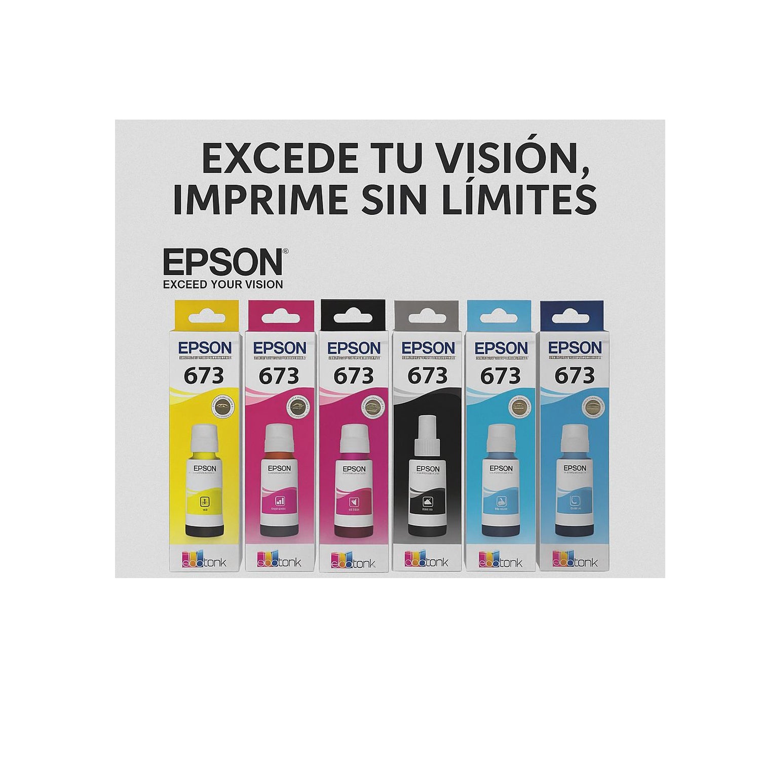 6 Tintas Originales Epson 673 Para L800 L805 L810