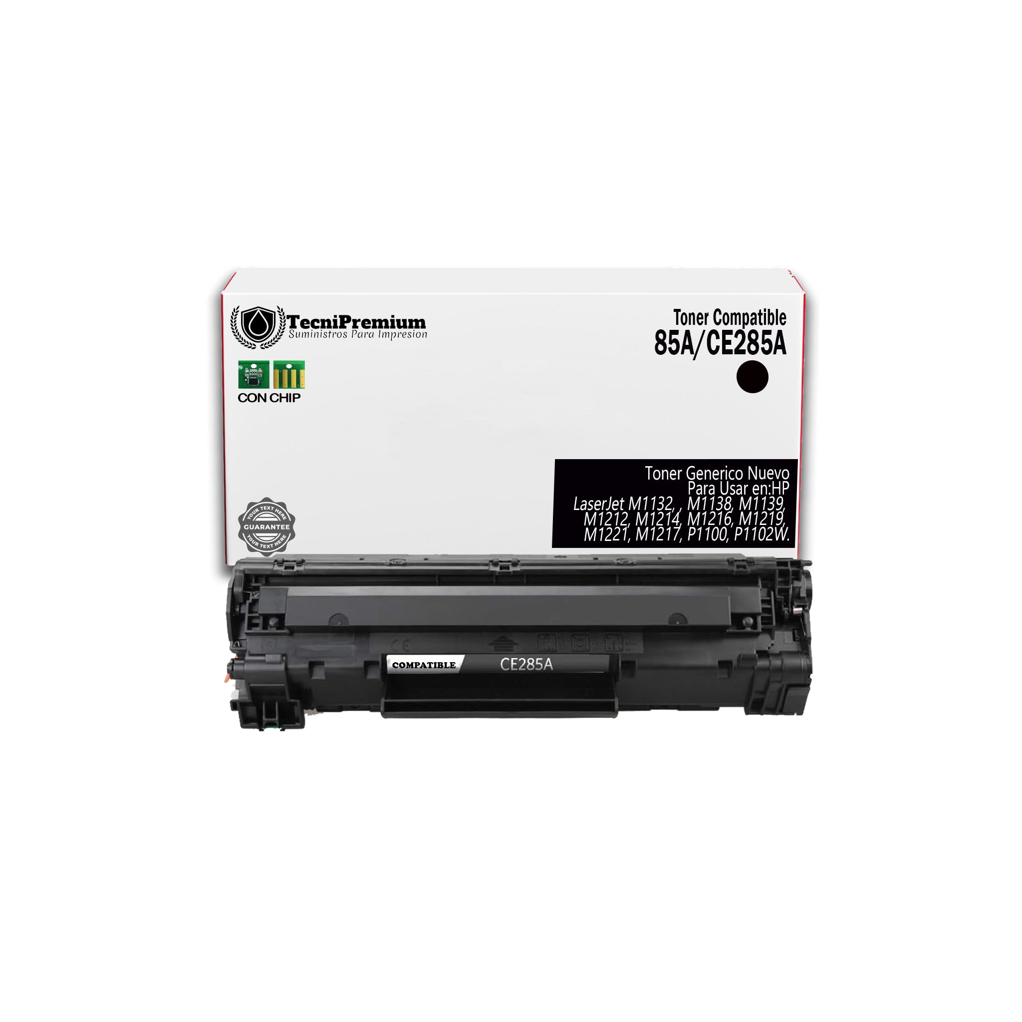 Tóner Genérico 85A (CE285A) compatible con HP LaserJet P1102, M1212 y M1132