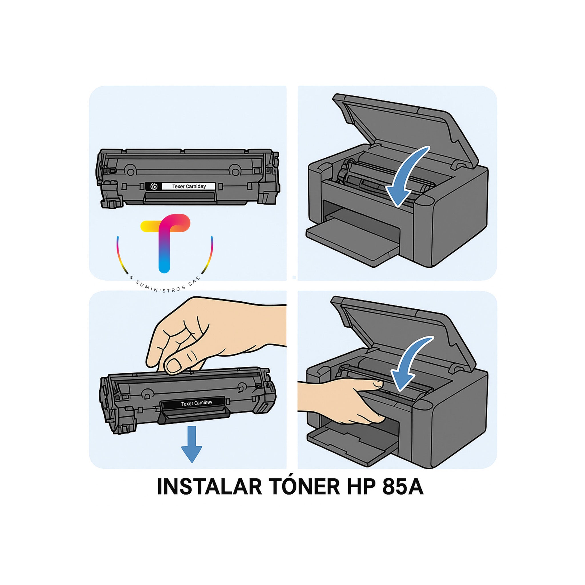 Tóner Genérico 85A (CE285A) compatible con HP LaserJet P1102, M1212 y M1132