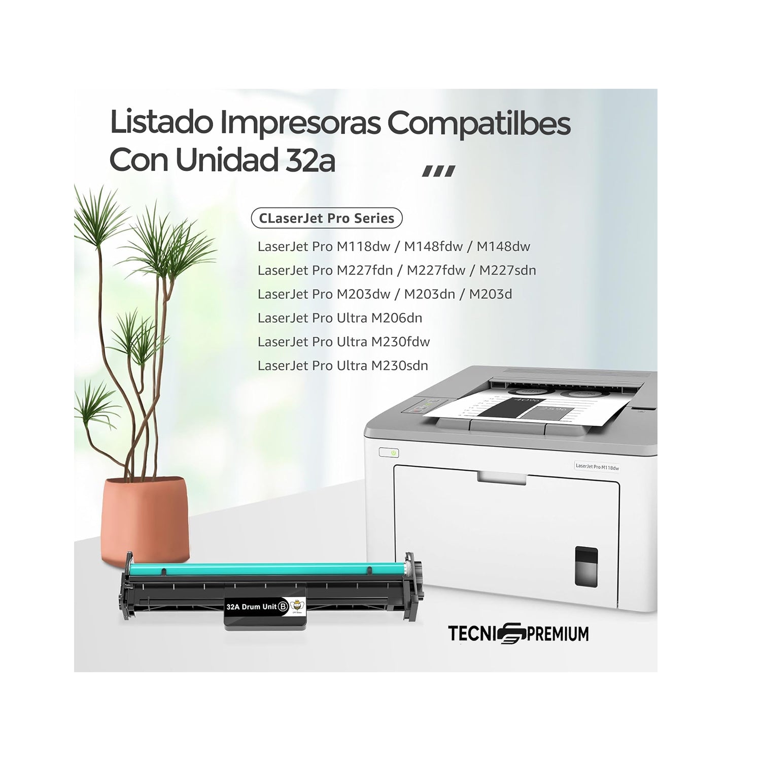 Unidad De Imagen  Generica Para Hp  CF232A Para Impresora  M203, M206, M227, M230