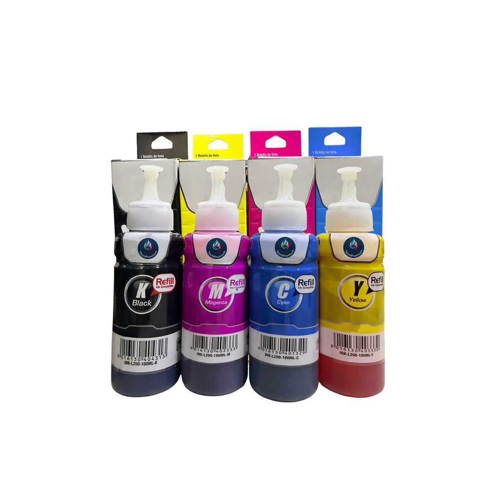 Kit 4 Tintas 664 Compatible Con Epson L110 L120 L220 L300 L310
