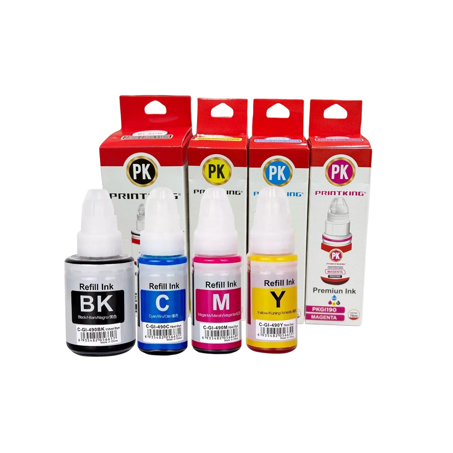 4 Tintas Gi-190 Compatible Con Canon G1100 G1110 G2100 G2110