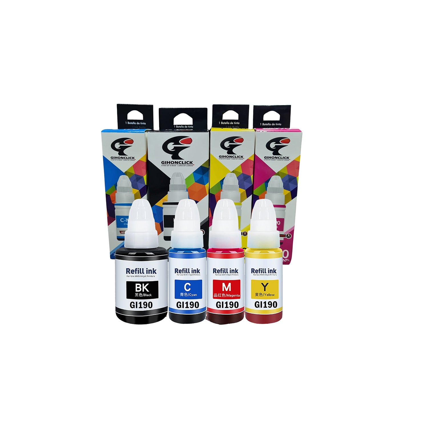 4 Tintas Gi-190 Compatible Con Canon G1100 G1110 G2100 G2110