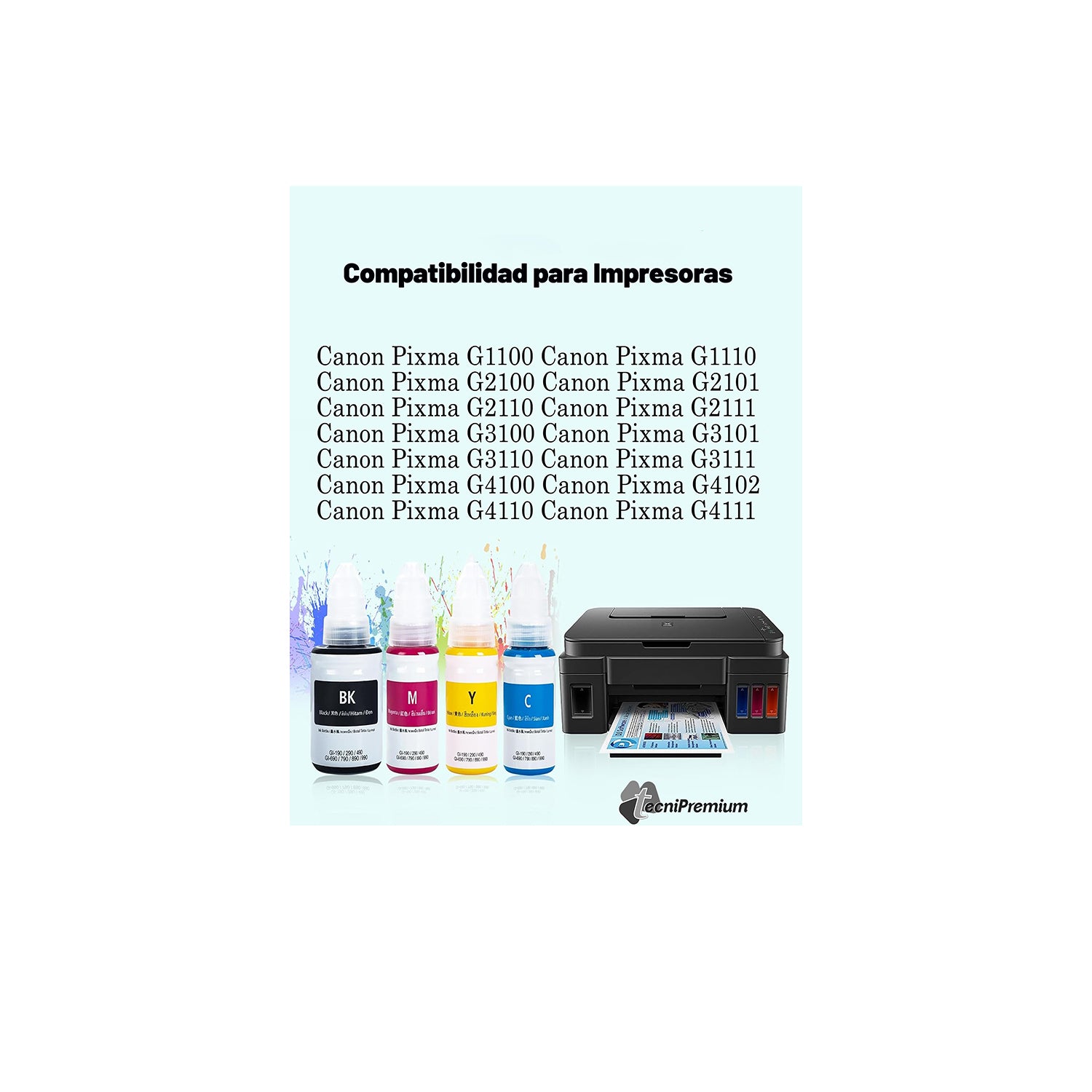 4 Tintas Gi-190 Compatible Con Canon G1100 G1110 G2100 G2110