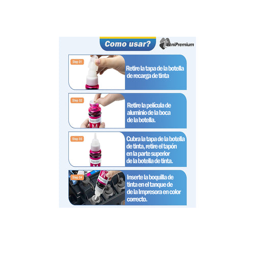 5 Tintas Compatibles Con Canon Gi190 G1100 G2100 G3100 G4100