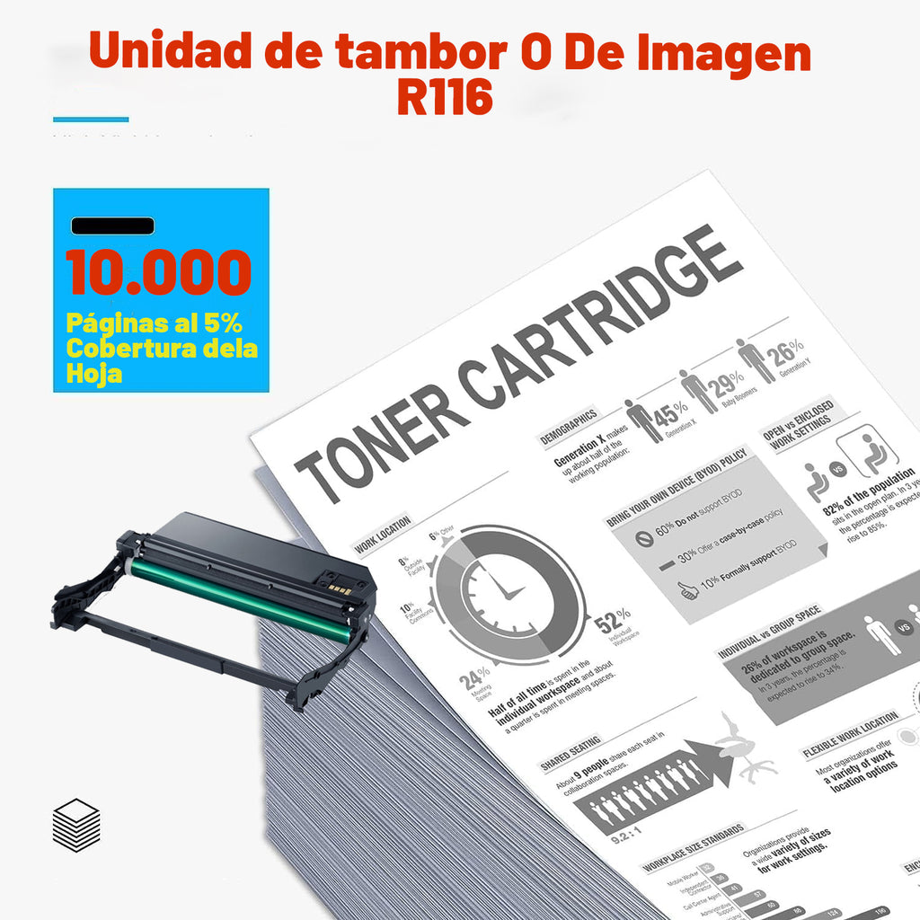 Unidad de Imagen Generica Para  Samsung Mlt-R116 Para Xpress SL-M2825