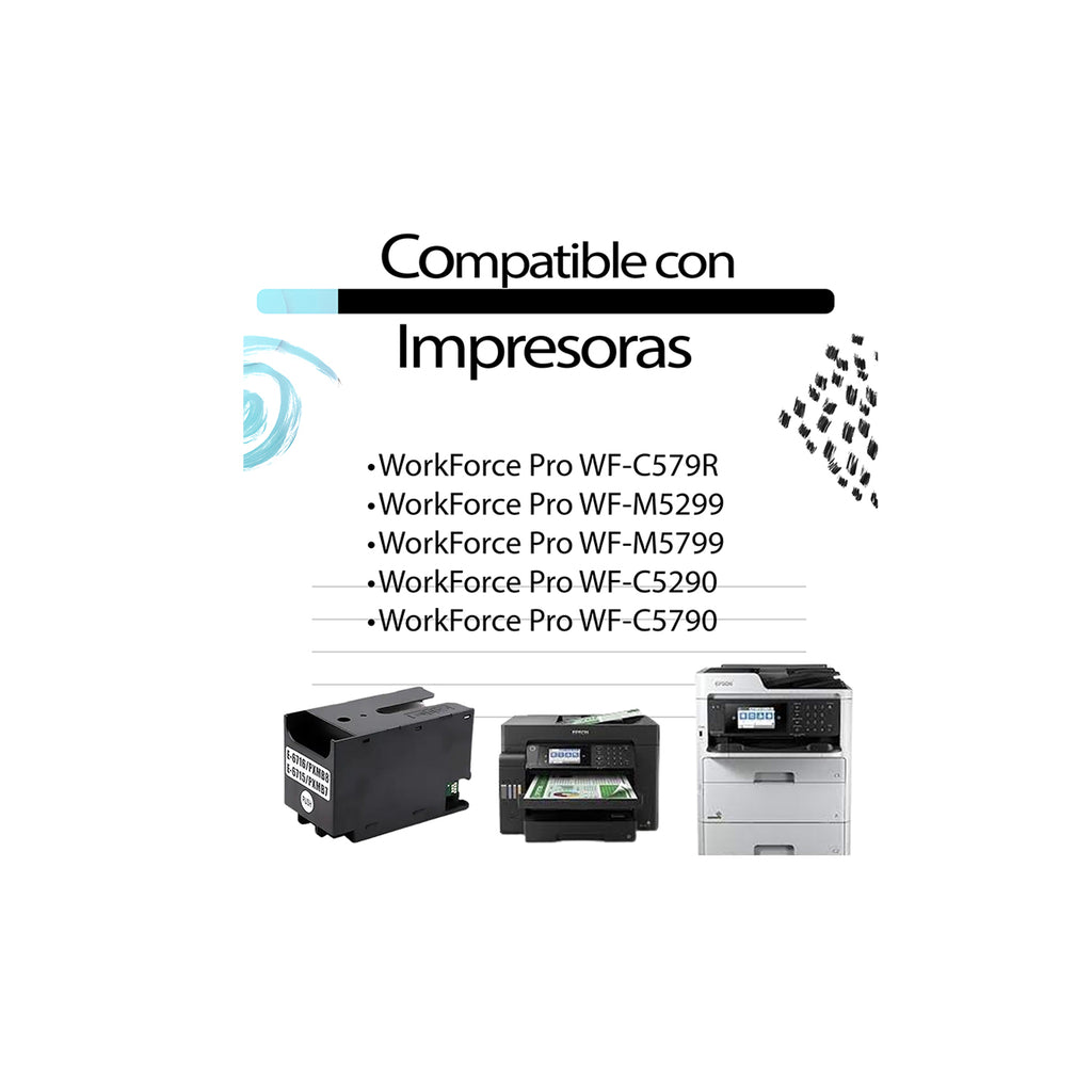 Caja de Mantenimiento Epson T6716 Para  WF-M5299, WF-M5799, WF-C5290, WF-C5790