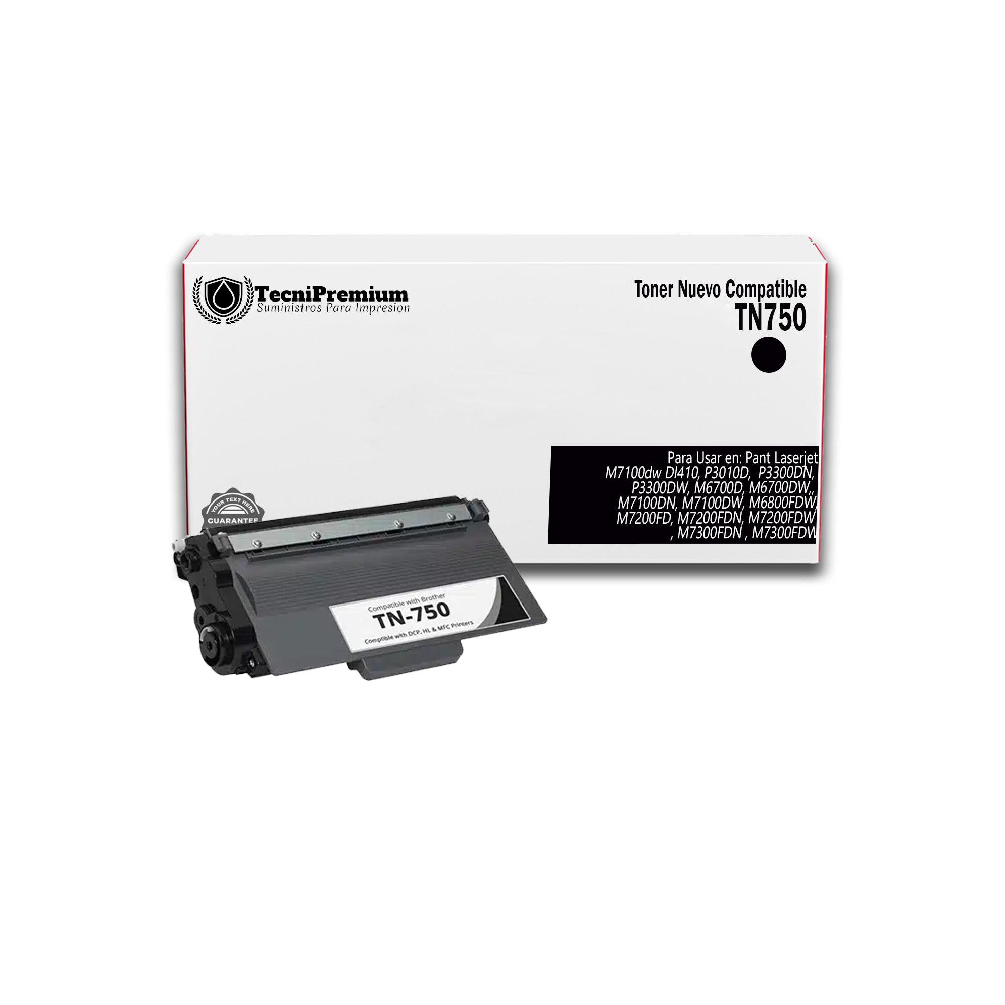 Toner Genérico Brother TN-750 Para impresora HL-5470, HL-6180, MFC-8510, MFC-8710