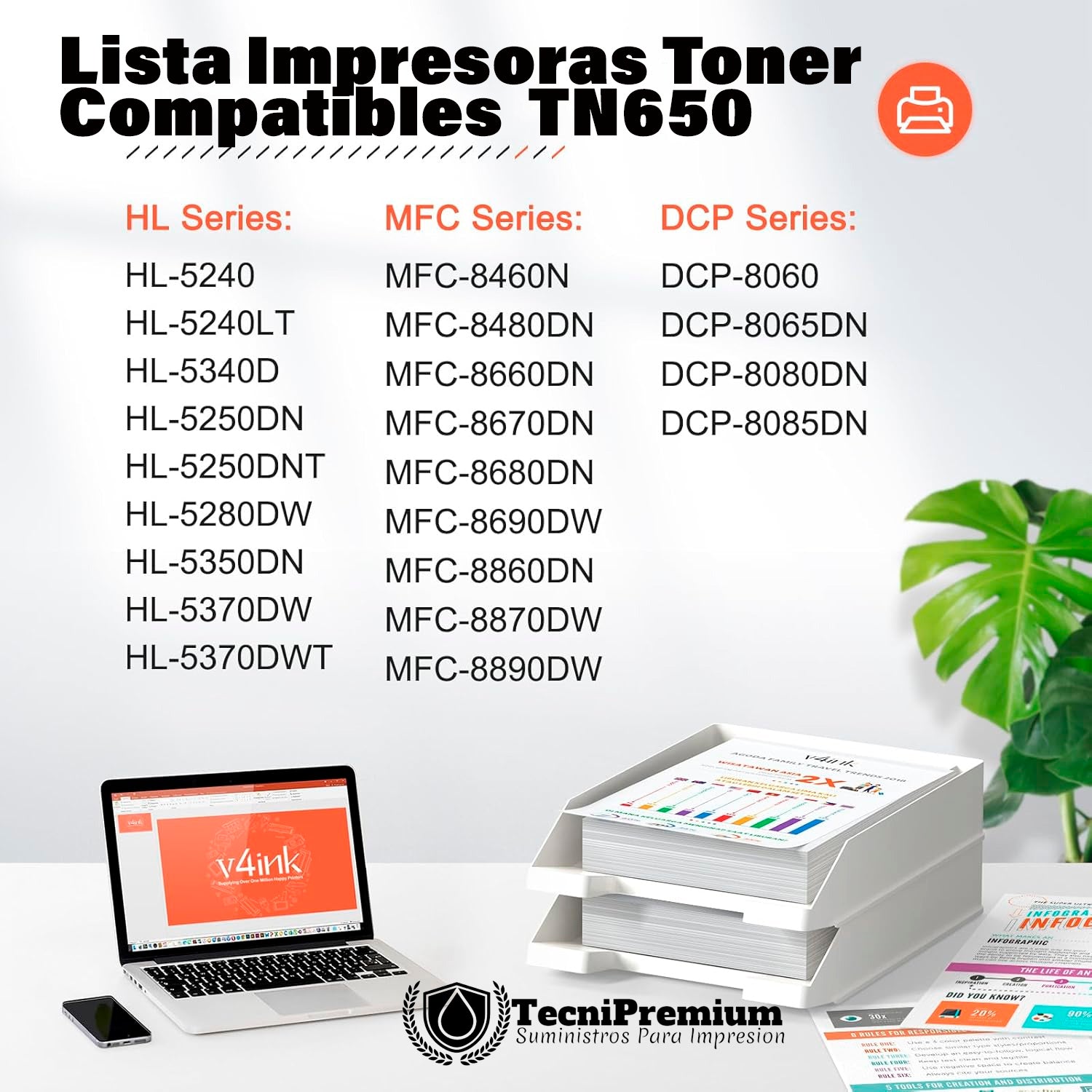 Toner Genérico Brother TN-650 Para Dcp-8065dn Mfc-8890dw Hl-5280dw