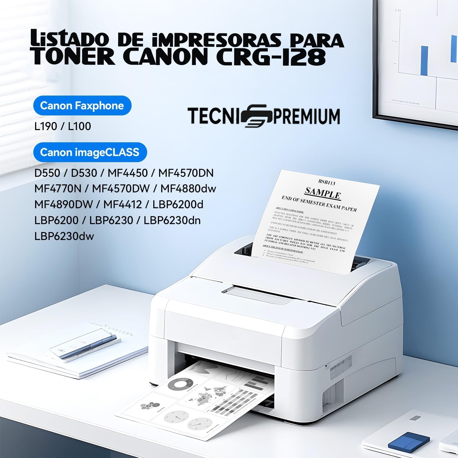 Toner Laser Compatible 128 Para Canon Mf4450 D530 Mf4880dw Mf4570dw