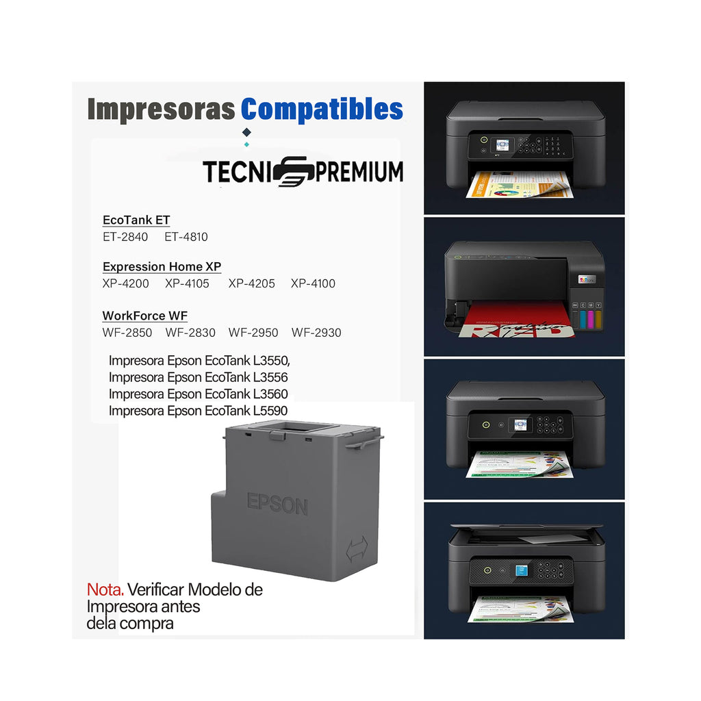 Caja De Mantenimiento C9344 Para Epson L5590 Wf-2850 Wf-2830