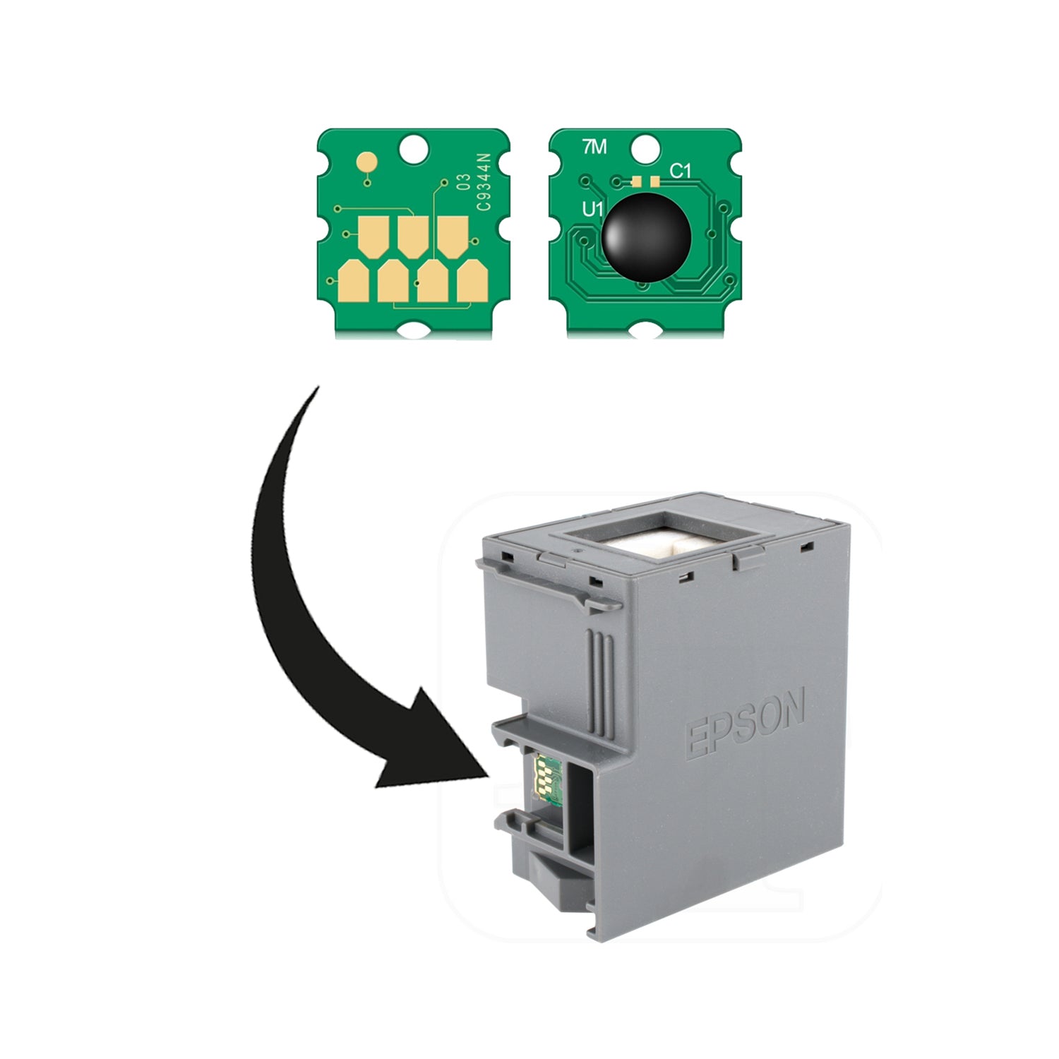 Caja De Mantenimiento C9344 Para Epson L5590 Wf-2850 Wf-2830