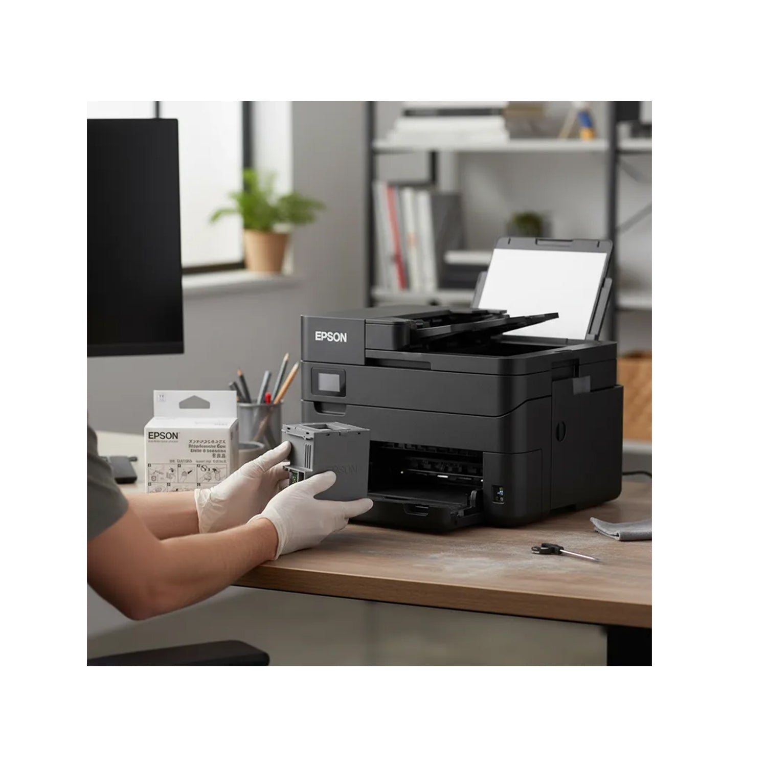 Caja De Mantenimiento C9344 Para Epson L5590 Wf-2850 Wf-2830