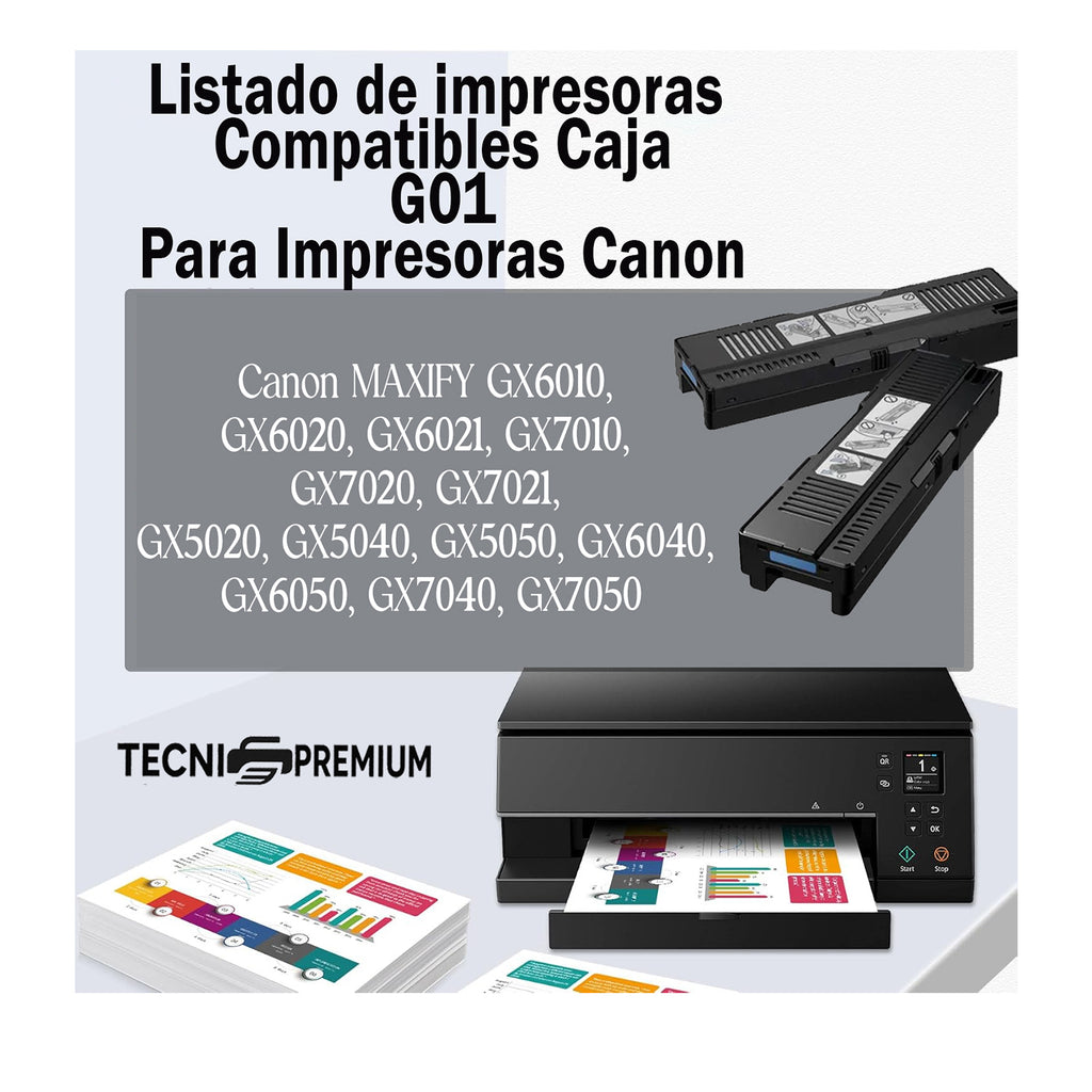 Caja Cartucho Mantenimiento Canon Mc-g01 Imp Gx7010 Gx6010