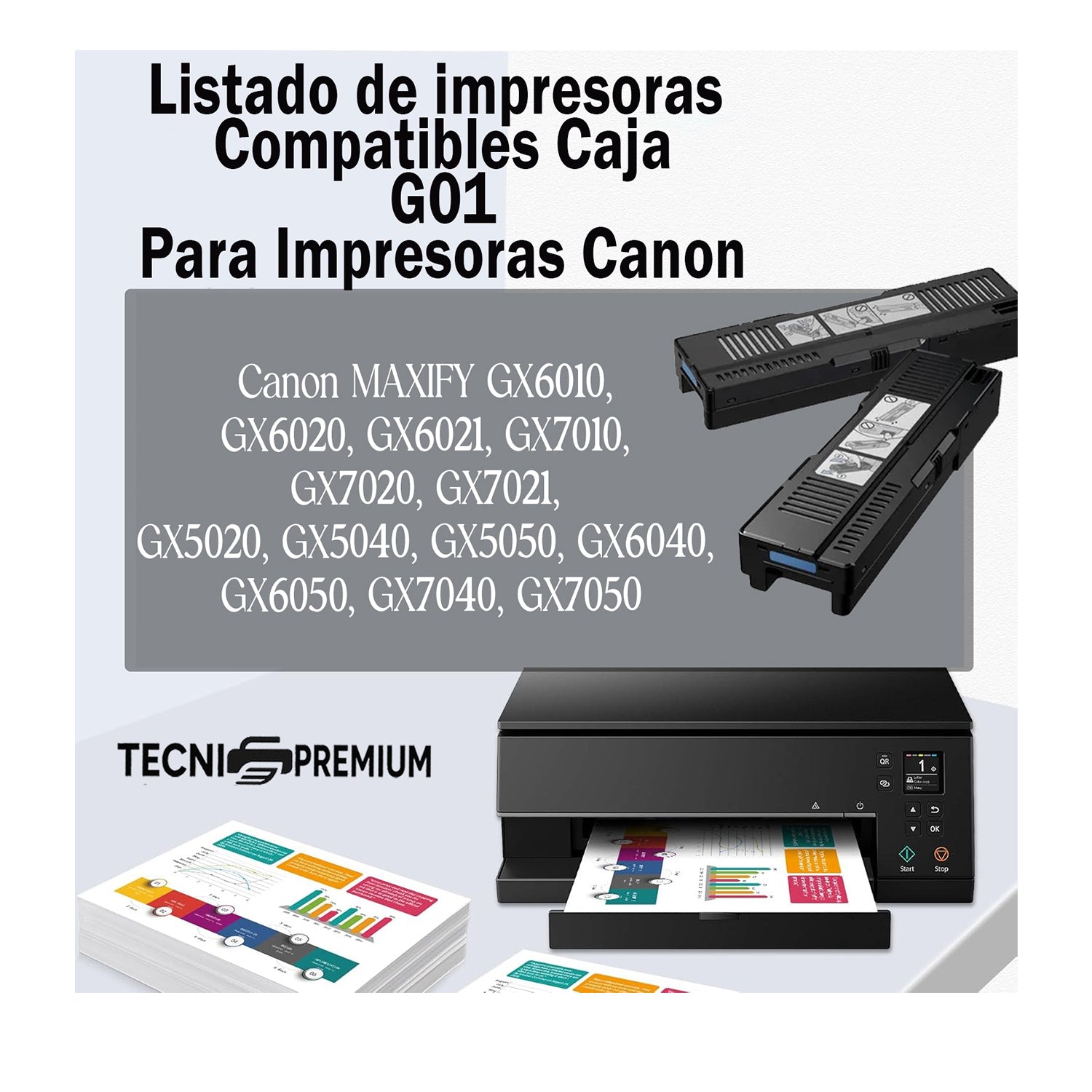 Caja Cartucho Mantenimiento Canon Mc-g01 Imp Gx7010 Gx6010
