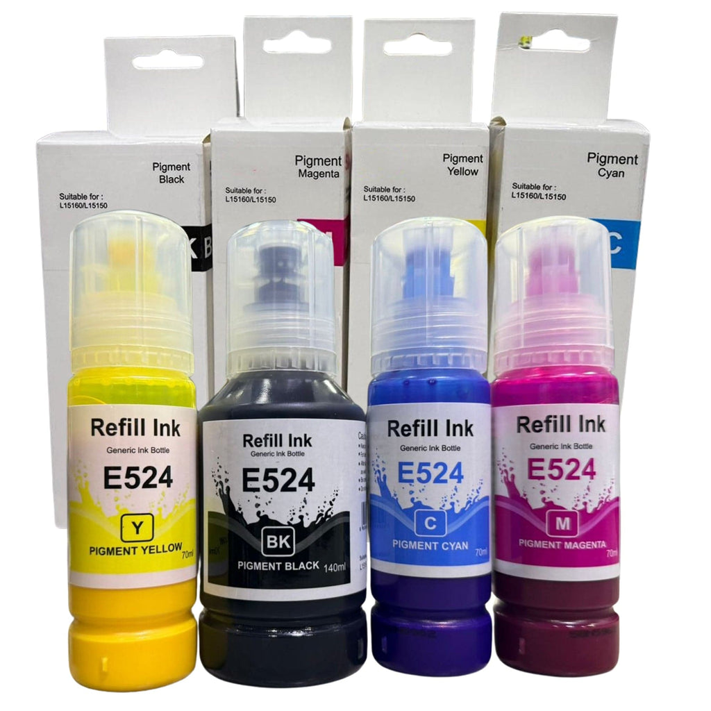 Combo 4 Tintas Compatible Para Eps L6490 L15150 L15160 Negro, Cian, Magenta Y Amarillo