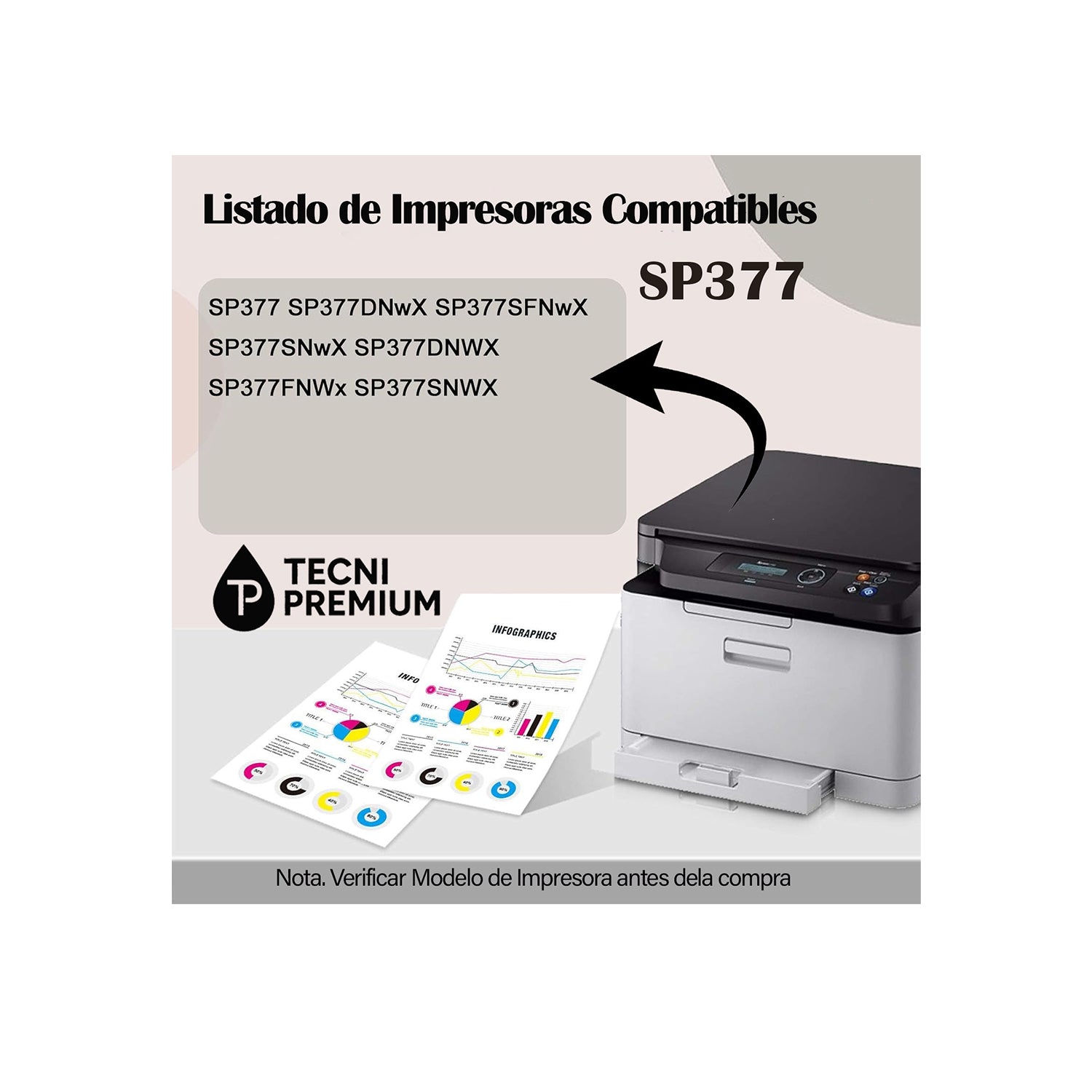 Toner Generico Nuevo 377 Para Ricoh Sp 377dnwx Sp 377sfnwx