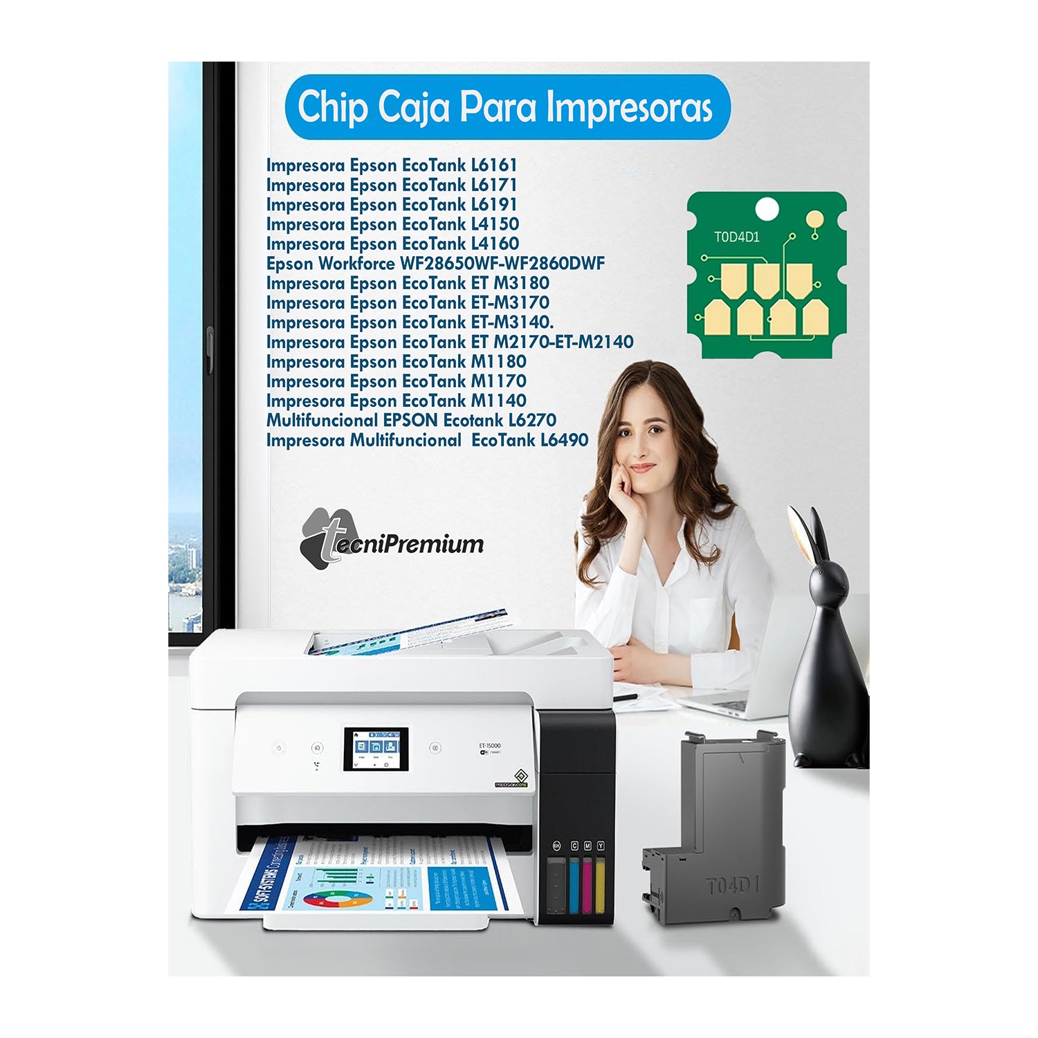 Caja De Mantenimiento T04d100 Epson L6161 L6171 L6191 L4160