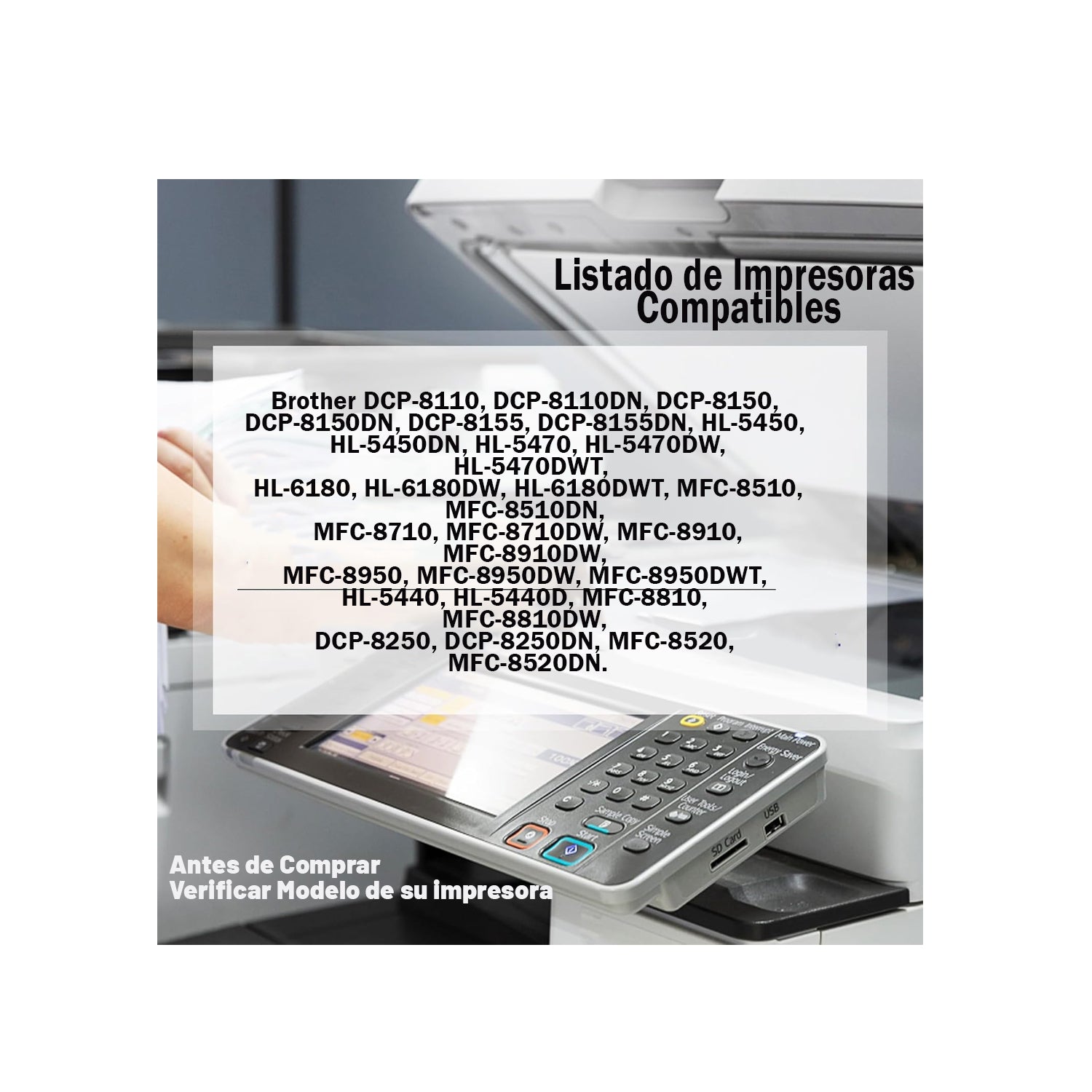 Toner Genérico Brother TN-750 Para impresora HL-5470, HL-6180, MFC-8510, MFC-8710